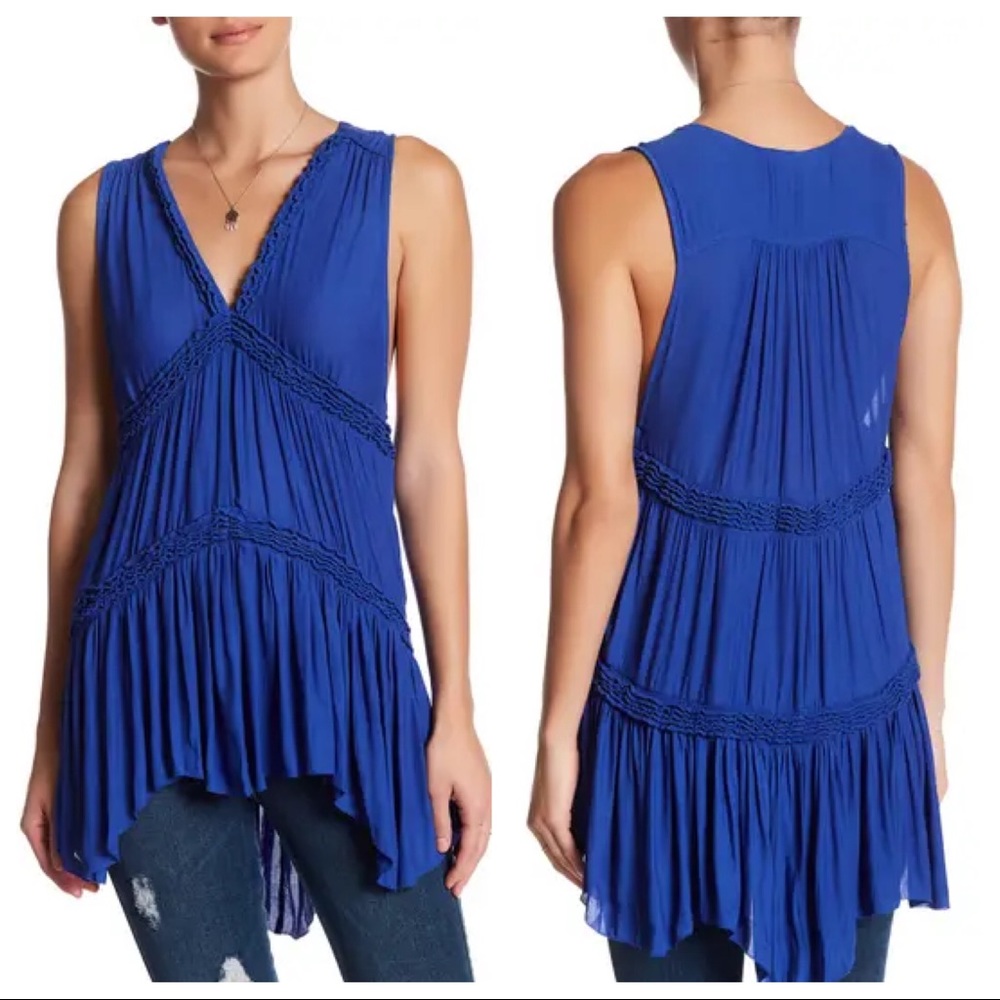 ⭐️ Free People Purple Haze Tunic Cobalt Blue XS
